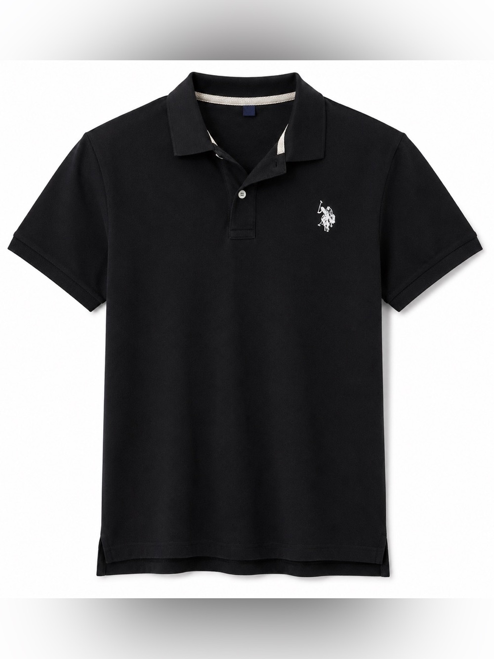 U.S. Polo Association luxury feel black polo